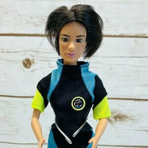 Vintage 1997 GTI Doll Short Black Hair Brown Eyes Wetsuit 12" Tall Used